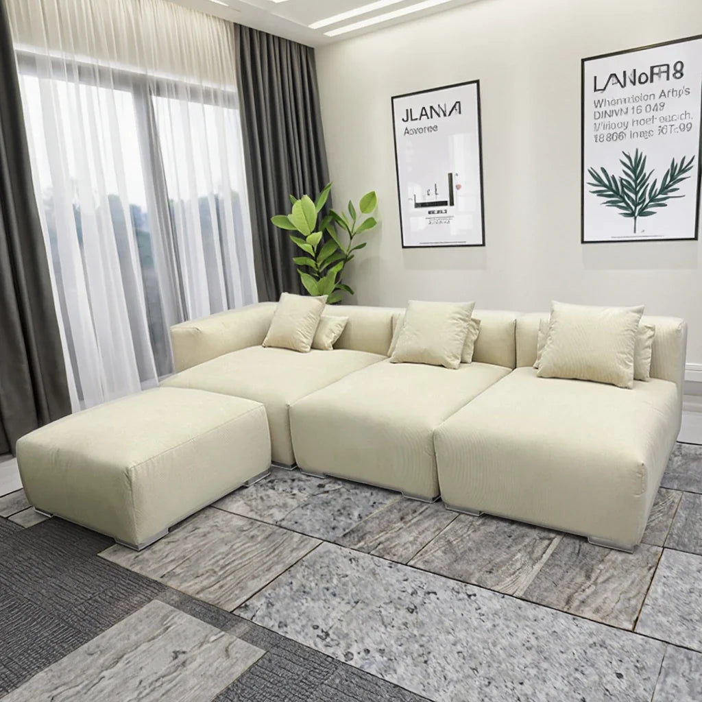Sofa Couch Living Room Velvet Fabric Sofa Set