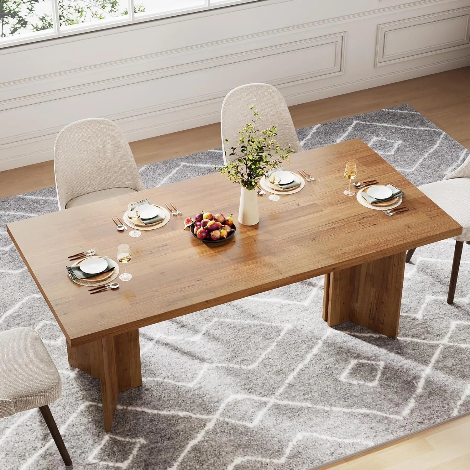 Farmhouse Dining Table for 4-6