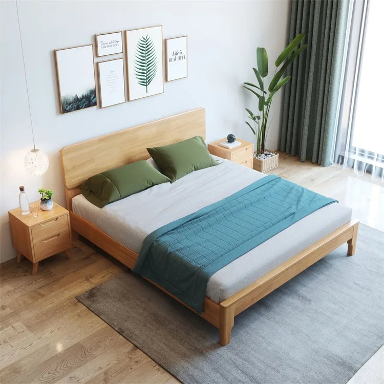 Modern Simple Twin Queen King Wood Bed Frame