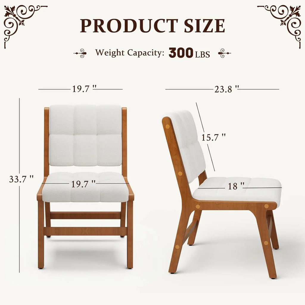 Oak Wooden Dining Chairs Set of 4