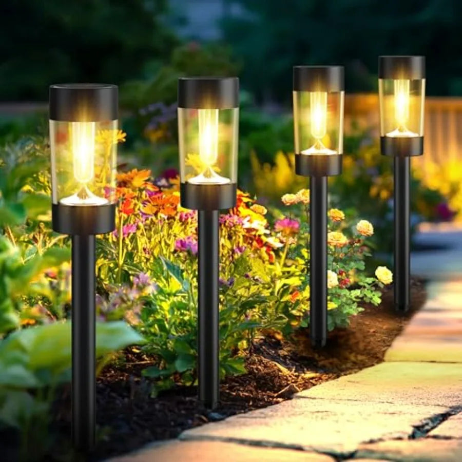 12 Pack Waterproof Solar Landscape Lighting for Pathway
