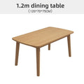 Nordic Solid Wood Dining Table Set 4 Chairs
