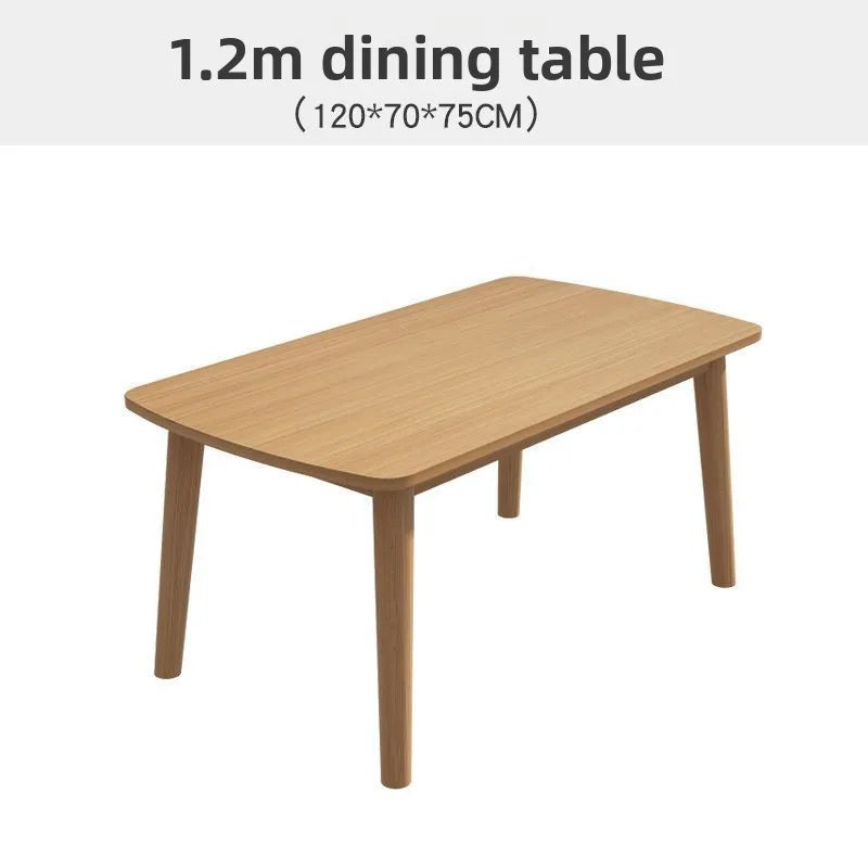 Nordic Solid Wood Dining Table Set 4 Chairs