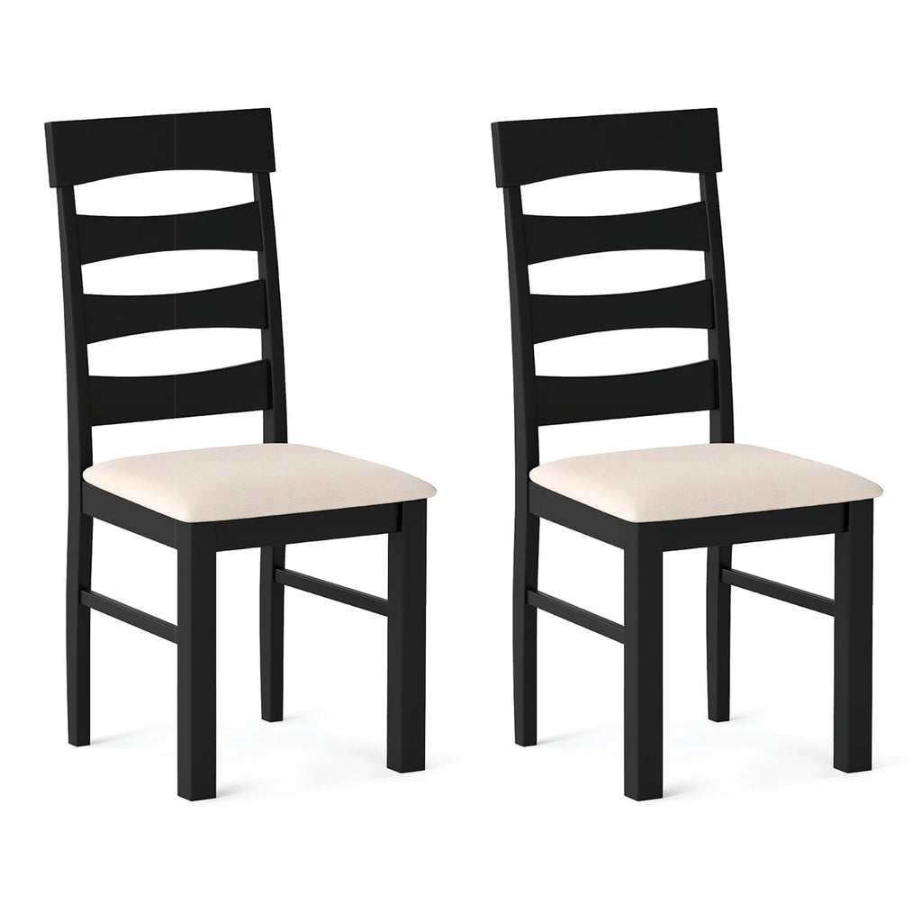 2 High Back Dining Room Chairs w/ Padded Seat