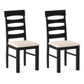 2 High Back Dining Room Chairs w/ Padded Seat