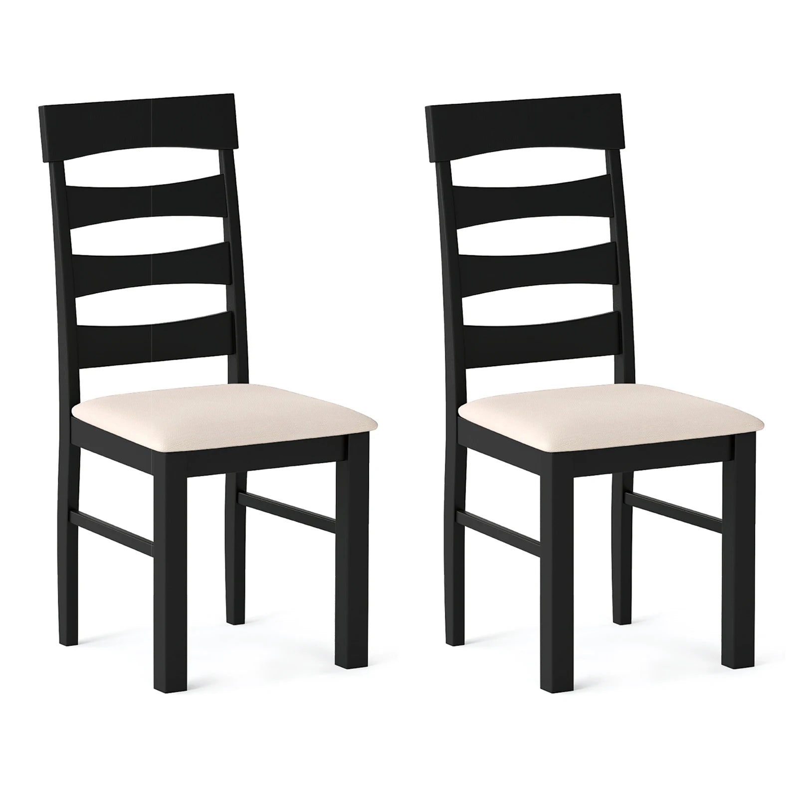2 High Back Dining Room Chairs w/ Padded Seat