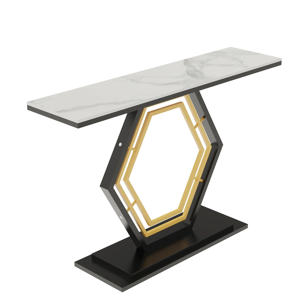 Metal Console Table, Narrow Hallway Tables for Entryway