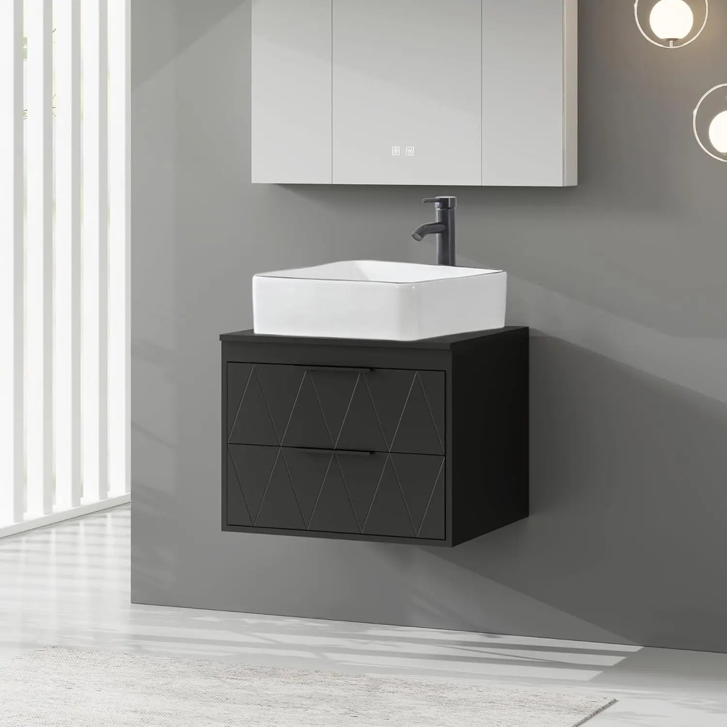 24" Floating Bathroom Vanities with Sink Combo