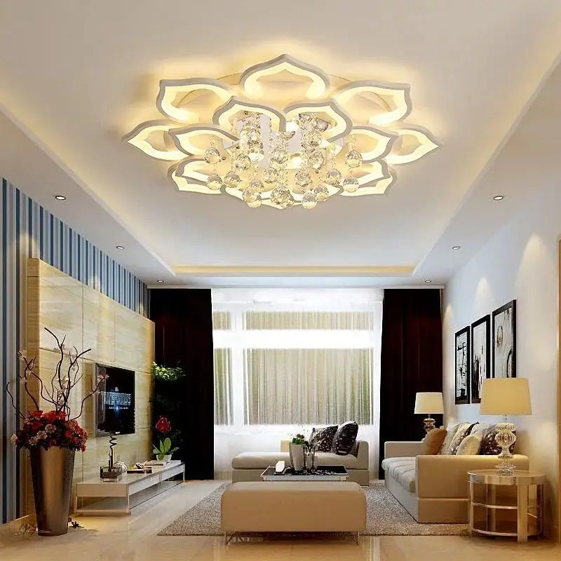Modern Crystal Ceiling Chandelier LED Lights