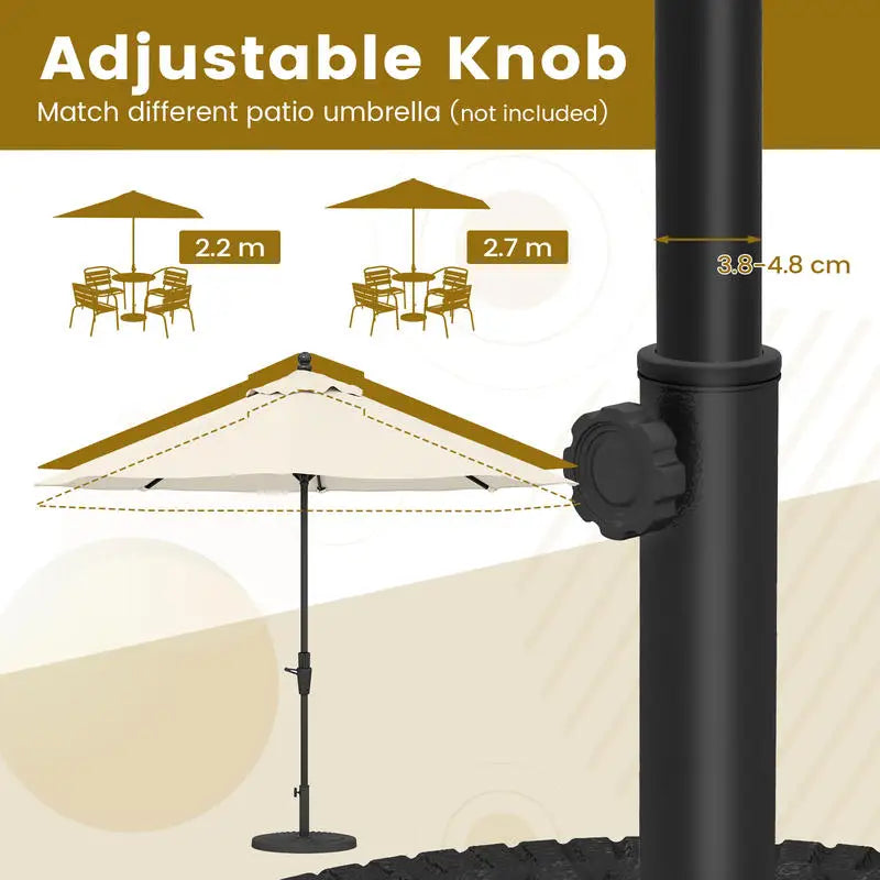 31.5 lbs Market Heavy-Duty Outdoor Stand Bronze Umbrella Base