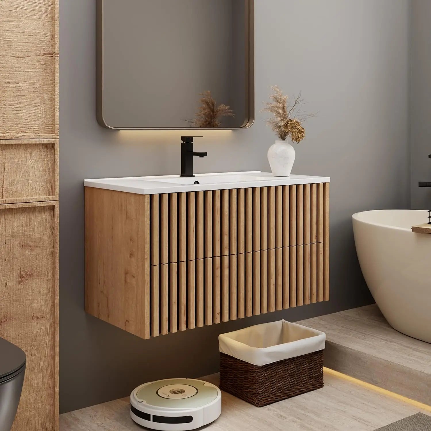 36" Floating Bathroom Vanity with Sink Combo,