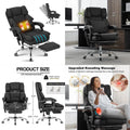 Reclining Executive Office Chair Massage with Heated, with Footrest, Computer