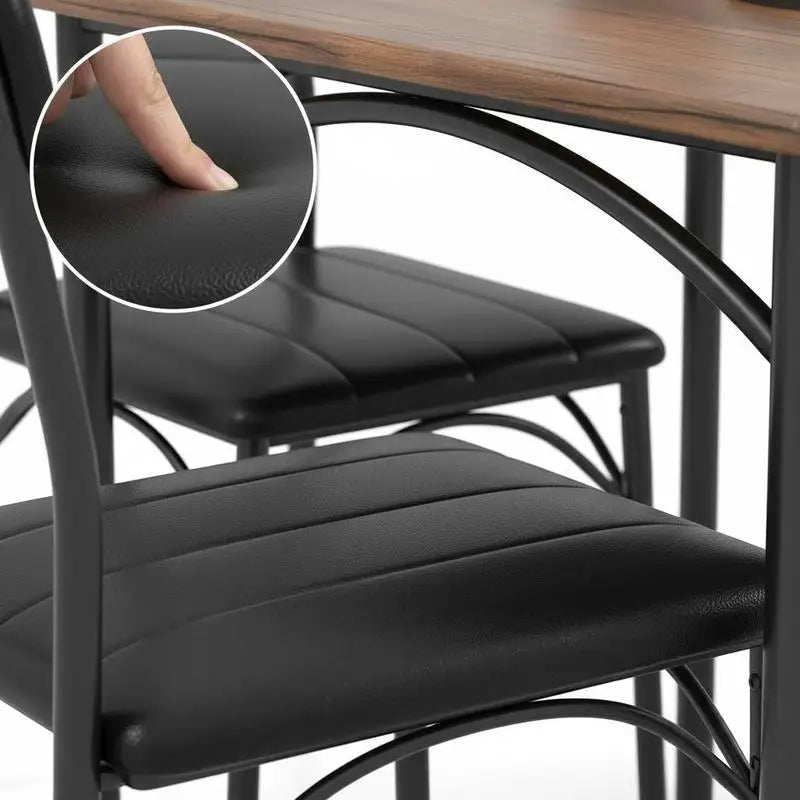 3-Piece Dining Table Set Square Kitchen Table and 2 Chairs