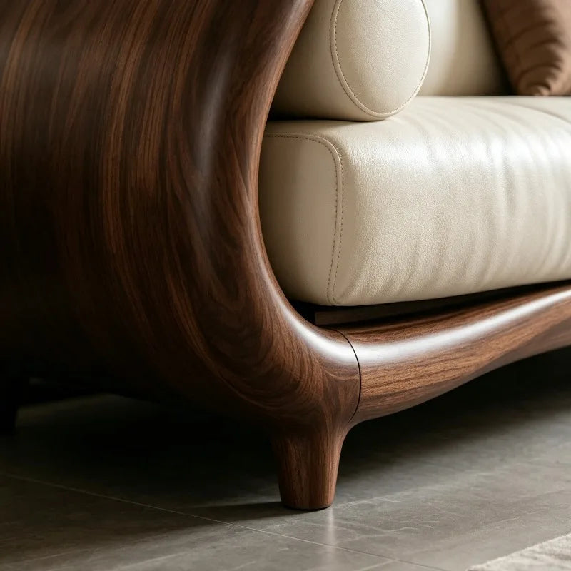 New Chinese Style Solid Wood Living Room Sofas