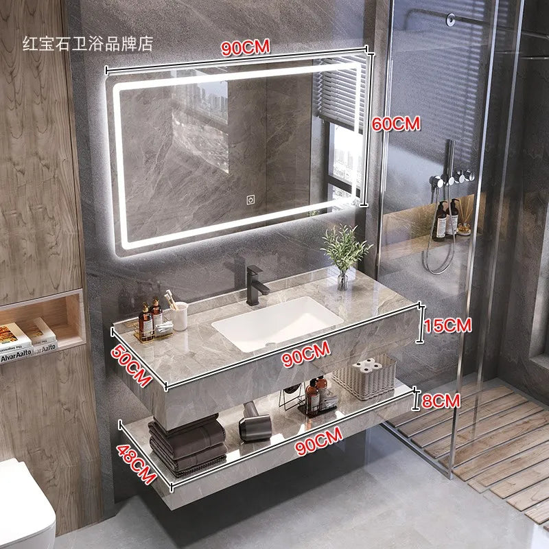 Simple Washbasin Bathroom Vanities Vintage Toilet Partition Vanity Bathroom Vanities Light Storage Mobiletto Bagno Furniture