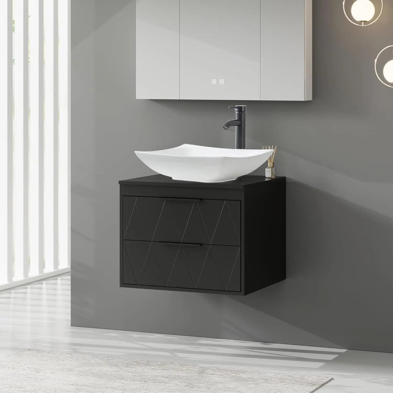 24" Floating Bathroom Vanities with Sink Combo