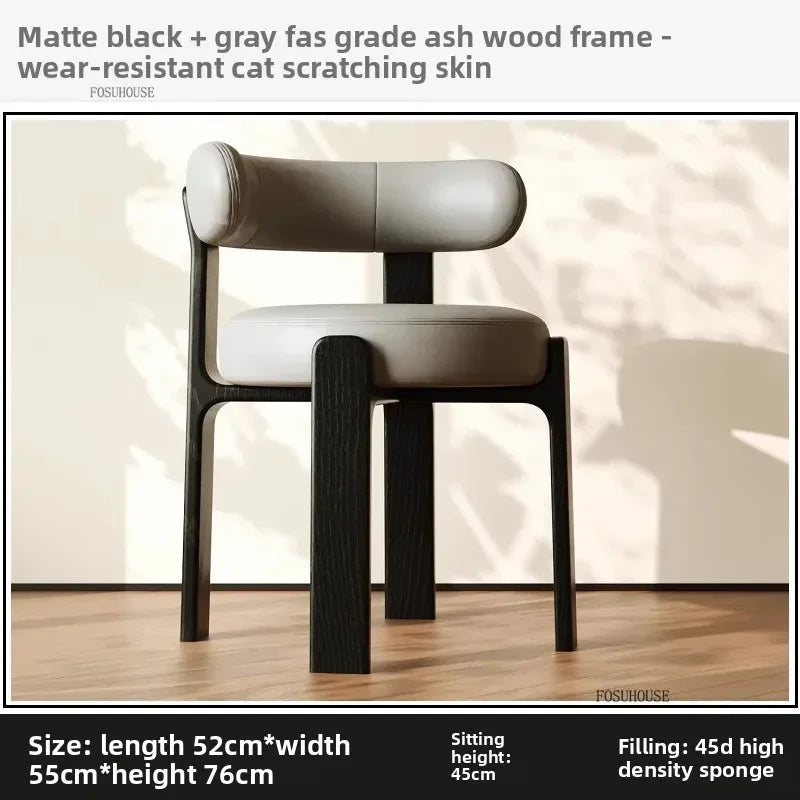 Solid Wood Dining Room Backrest Chairs