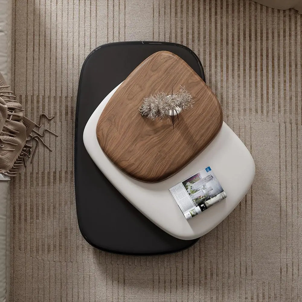Modern Rotatable Wood Coffee Table for Living Room