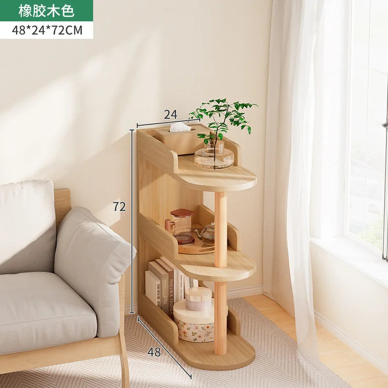 Wooden Corner Multi-Layer Side Table