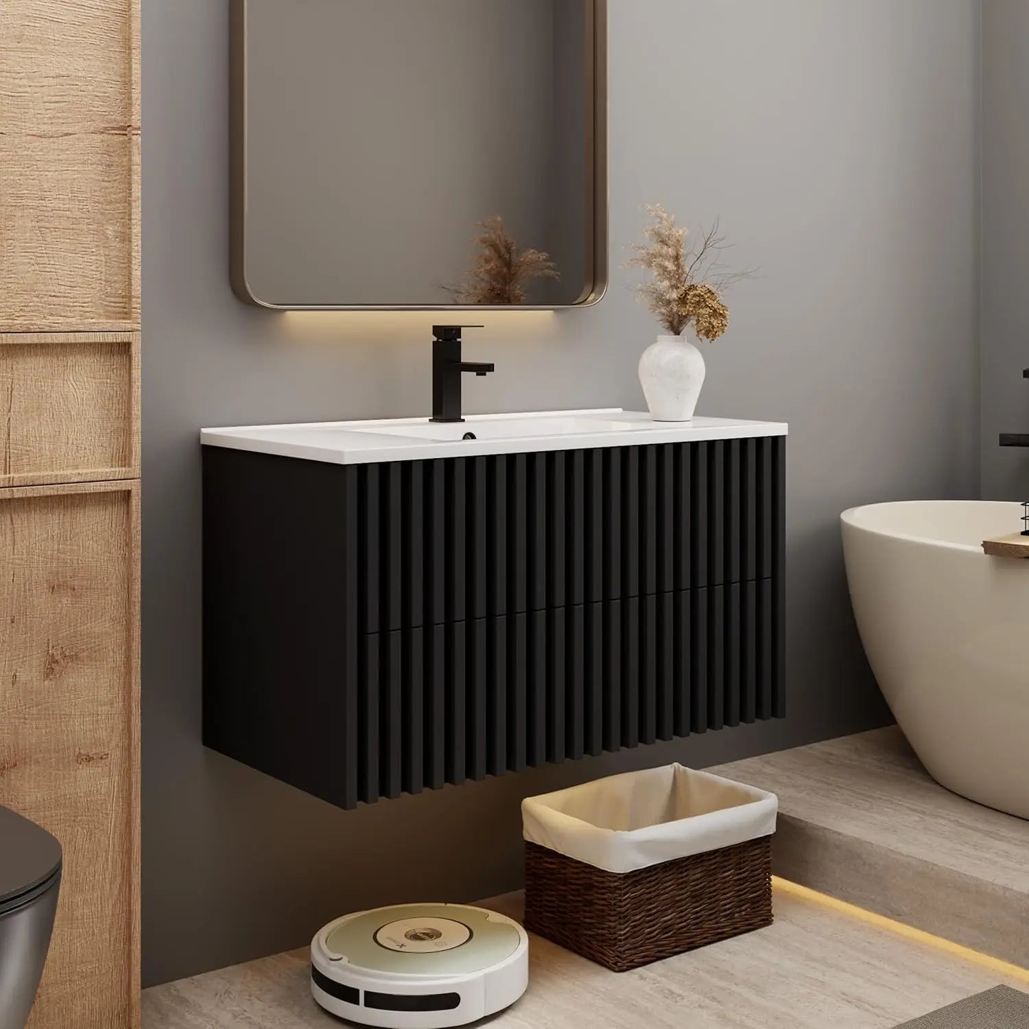 36" Floating Bathroom Vanity with Sink Combo,
