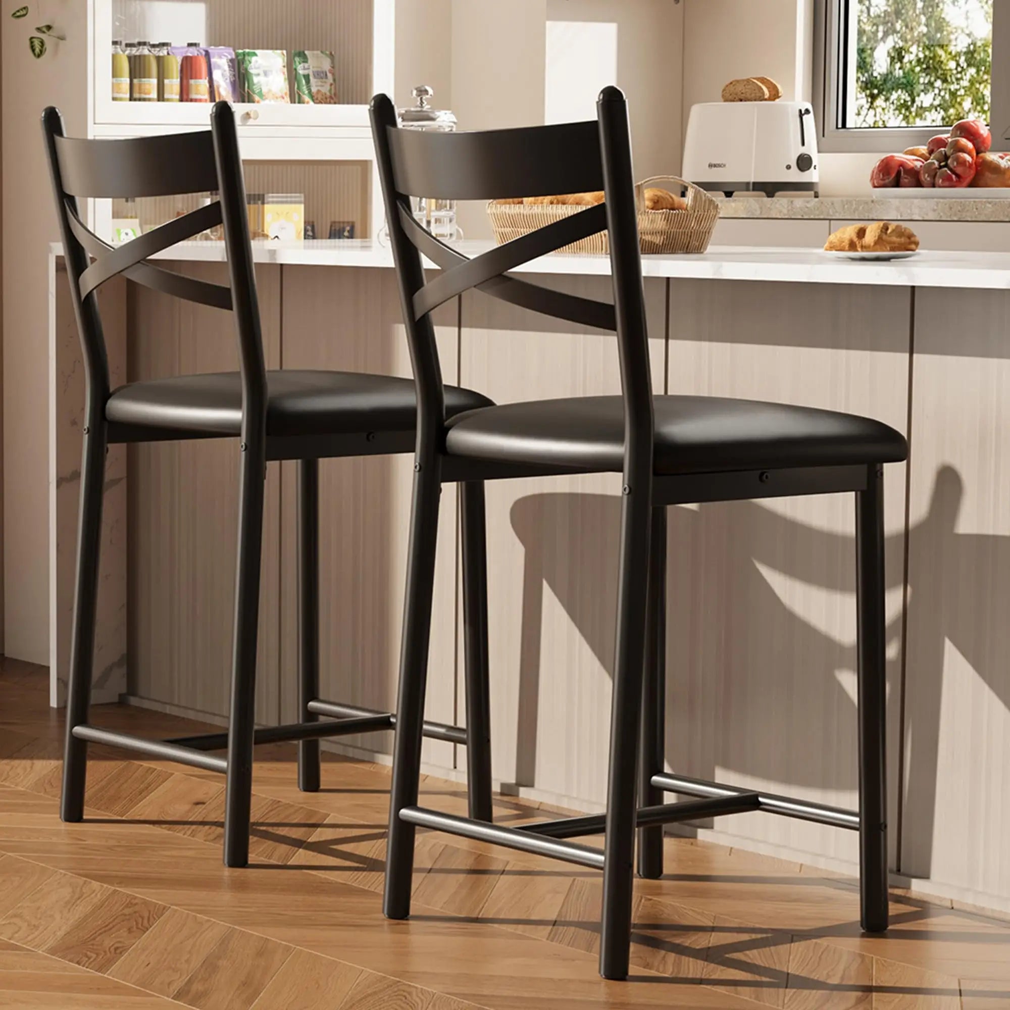 26 Inch Bar Stools Set of 4, Counter Height