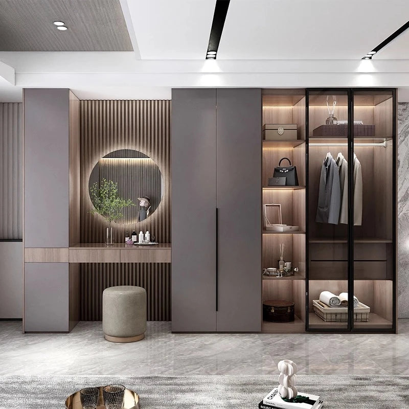 Double wardrobe glass Armoire