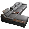 Synthetic Leather Electric Massage 7 Seater Sectional Corner Sofa Set