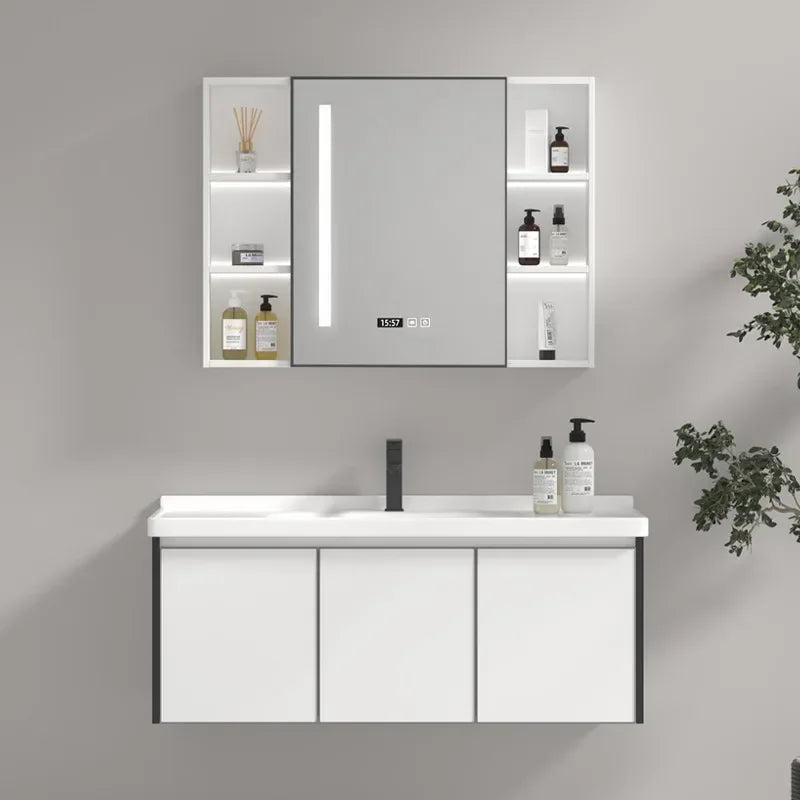 Modern Floating Bathroom Vanity with Sink, 3 Soft-Close Drawers