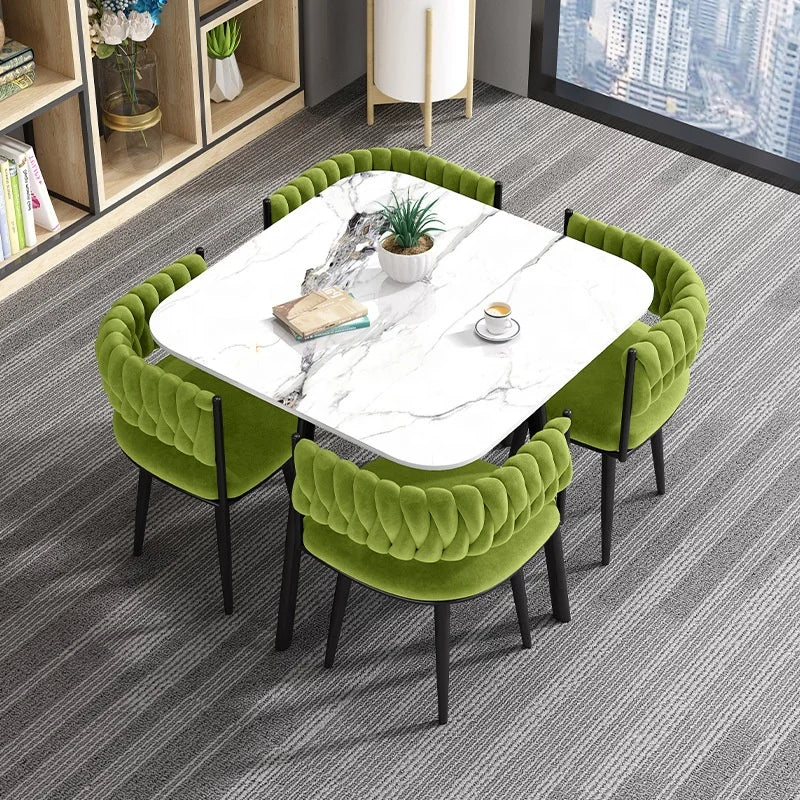 Light Luxury Dining Table and Chair Set