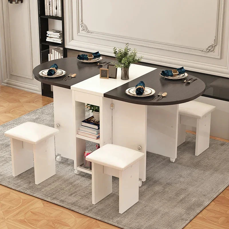 Italian Folding Dining Table 4 Stools