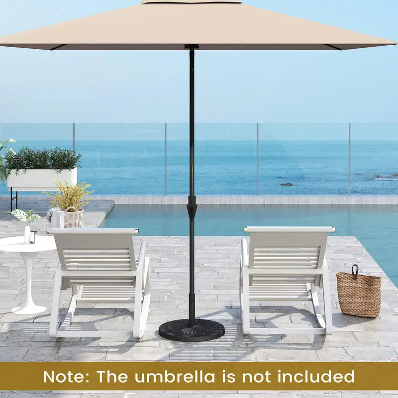 31.5 lbs Market Heavy-Duty Outdoor Stand Bronze Umbrella Base