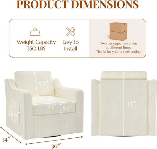 360° Swivel Accent Chair Set of 2,