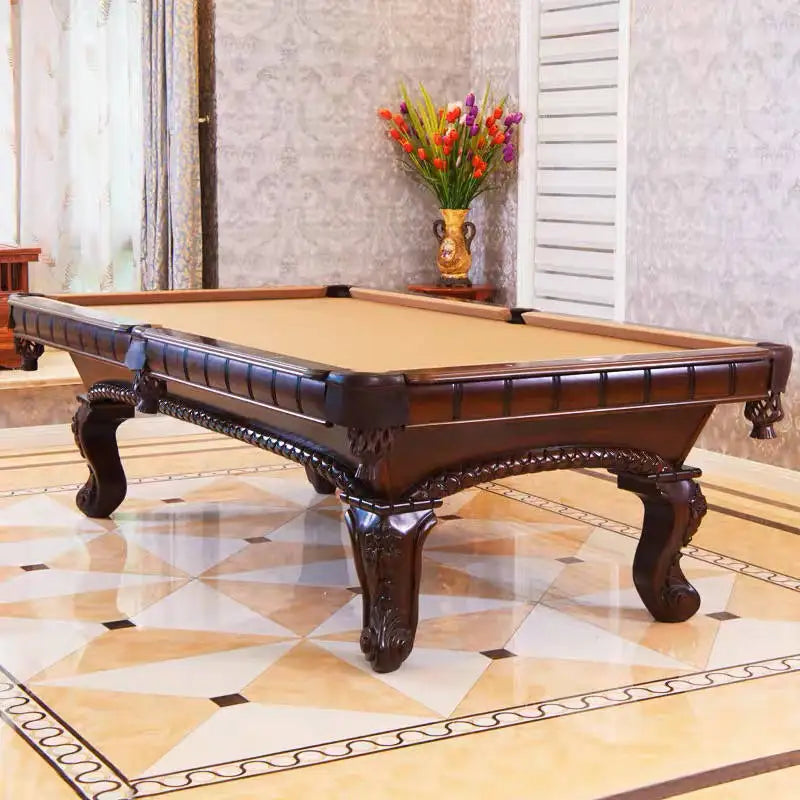 Luxury carved standard dining table convertible two-in-one pool table