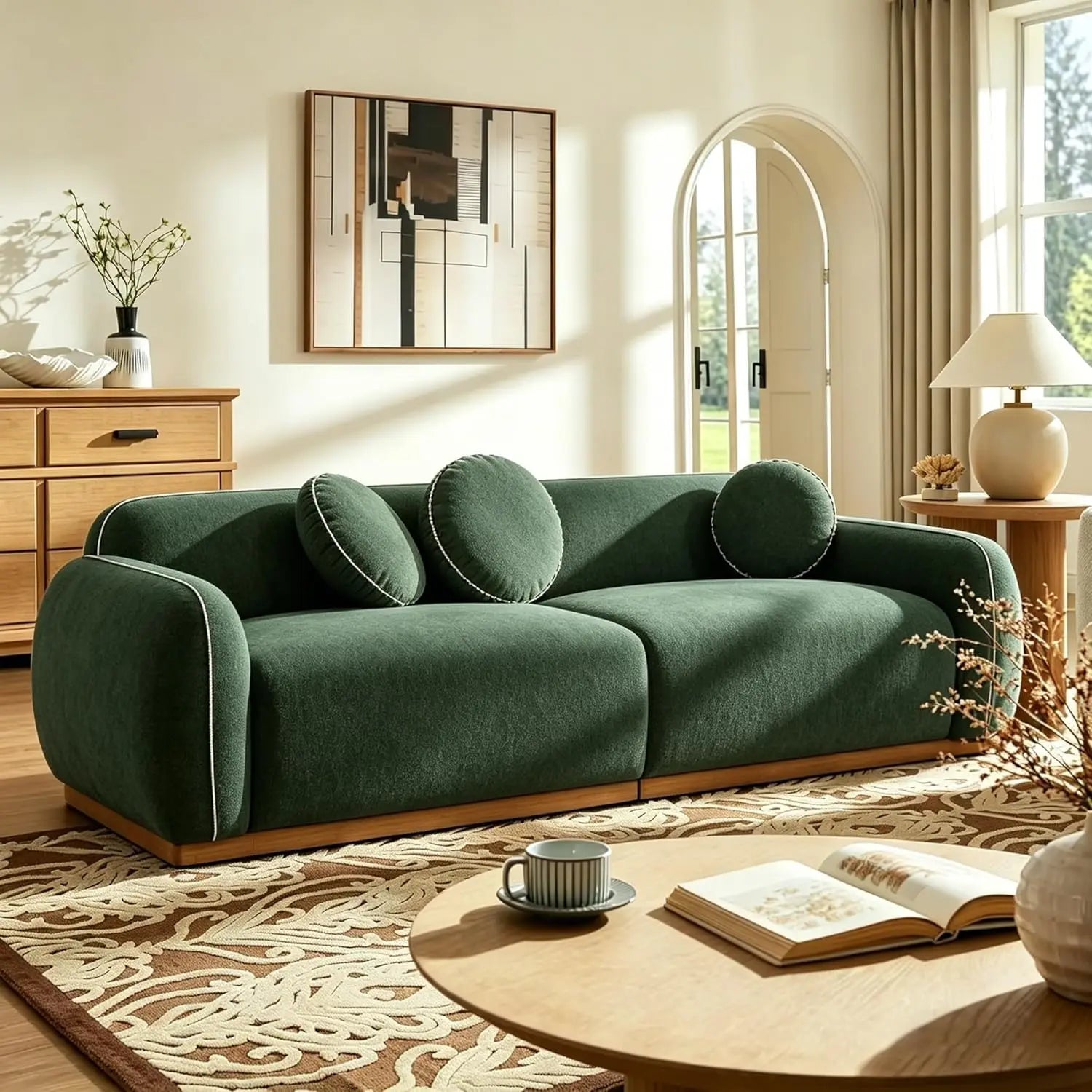 91” Modern Couch Cloud Sofa,