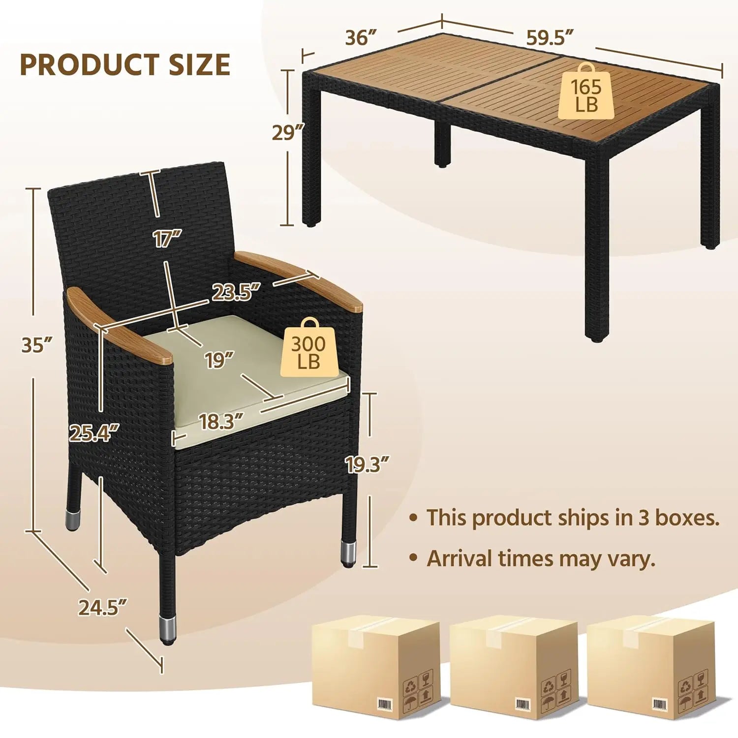 7 Piece Patio Outdoor Dining Set