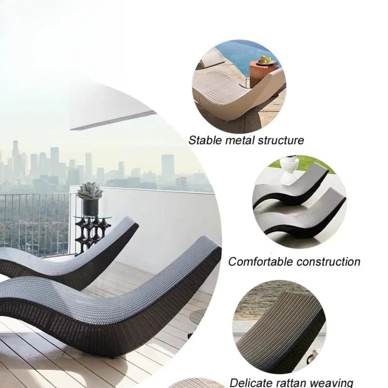 Rattan Outdoor Sun Loungers