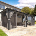 Large Wall Mounted Pergola Gazebo 20x12 Hard Top