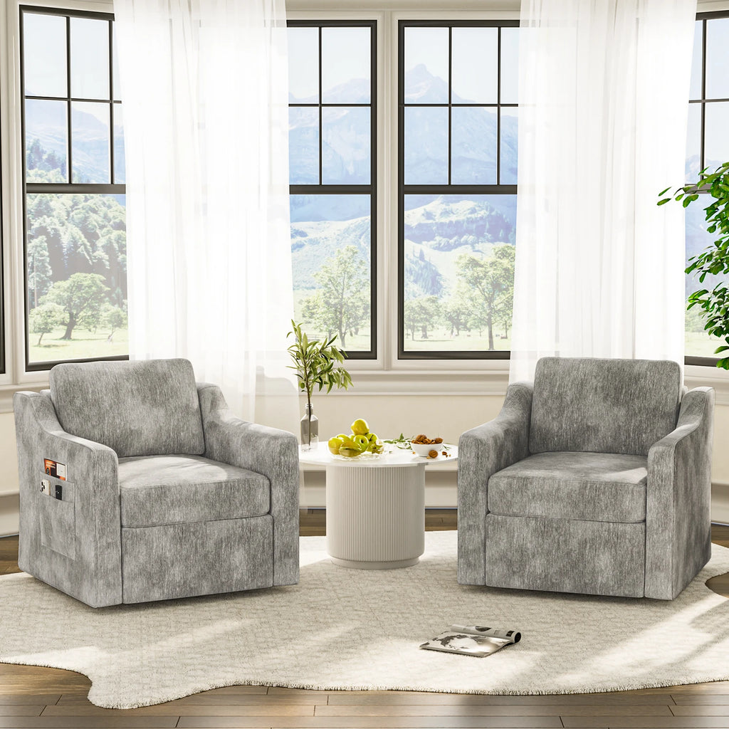360° Swivel Accent Chair Set of 2,
