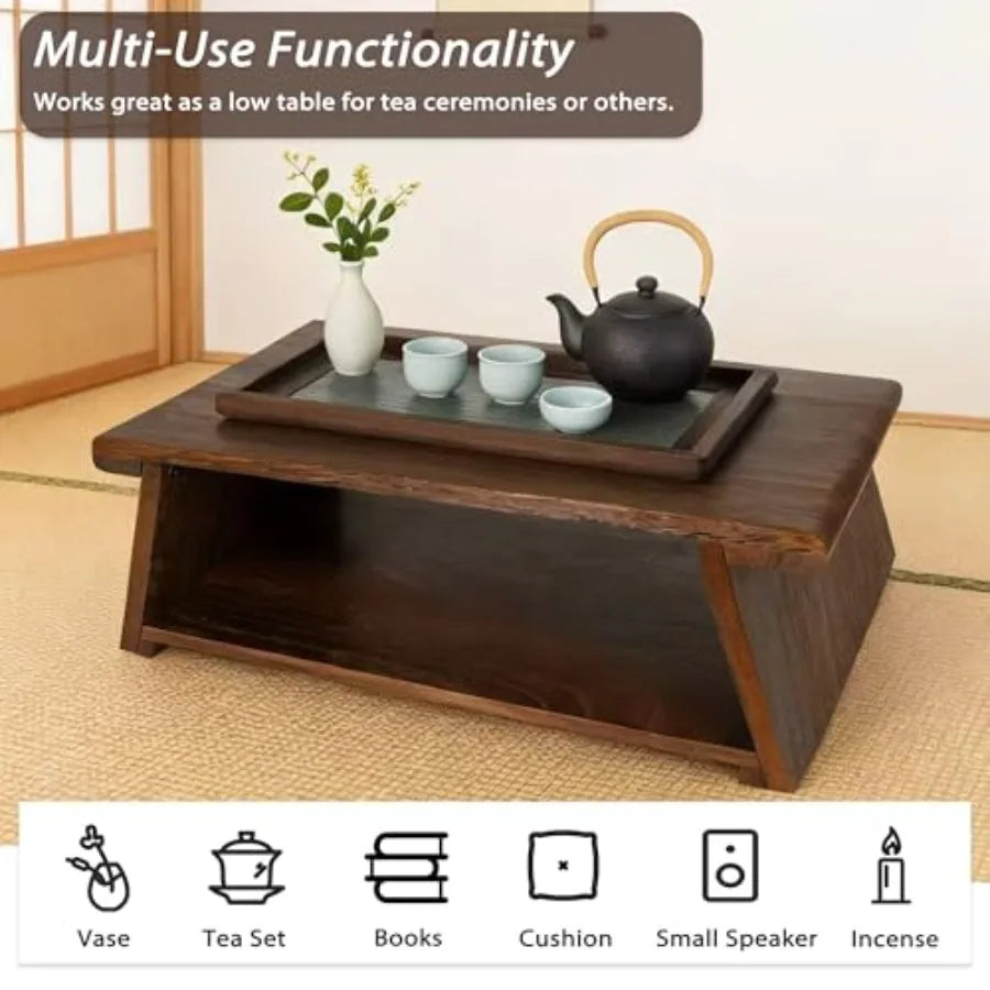 Japanese Low Floor Table Folding Coffee Table
