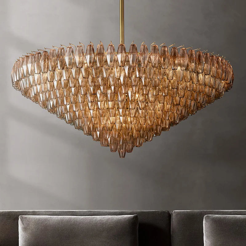 Luxury American Glass Chandelier Ceiling Light