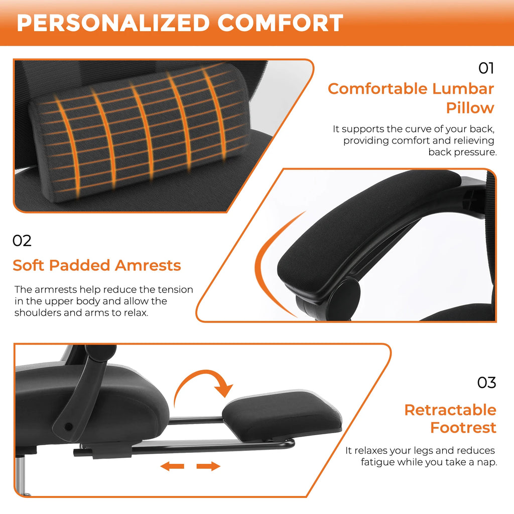 High Back Ergonomic Reclining Gaming Office Chair