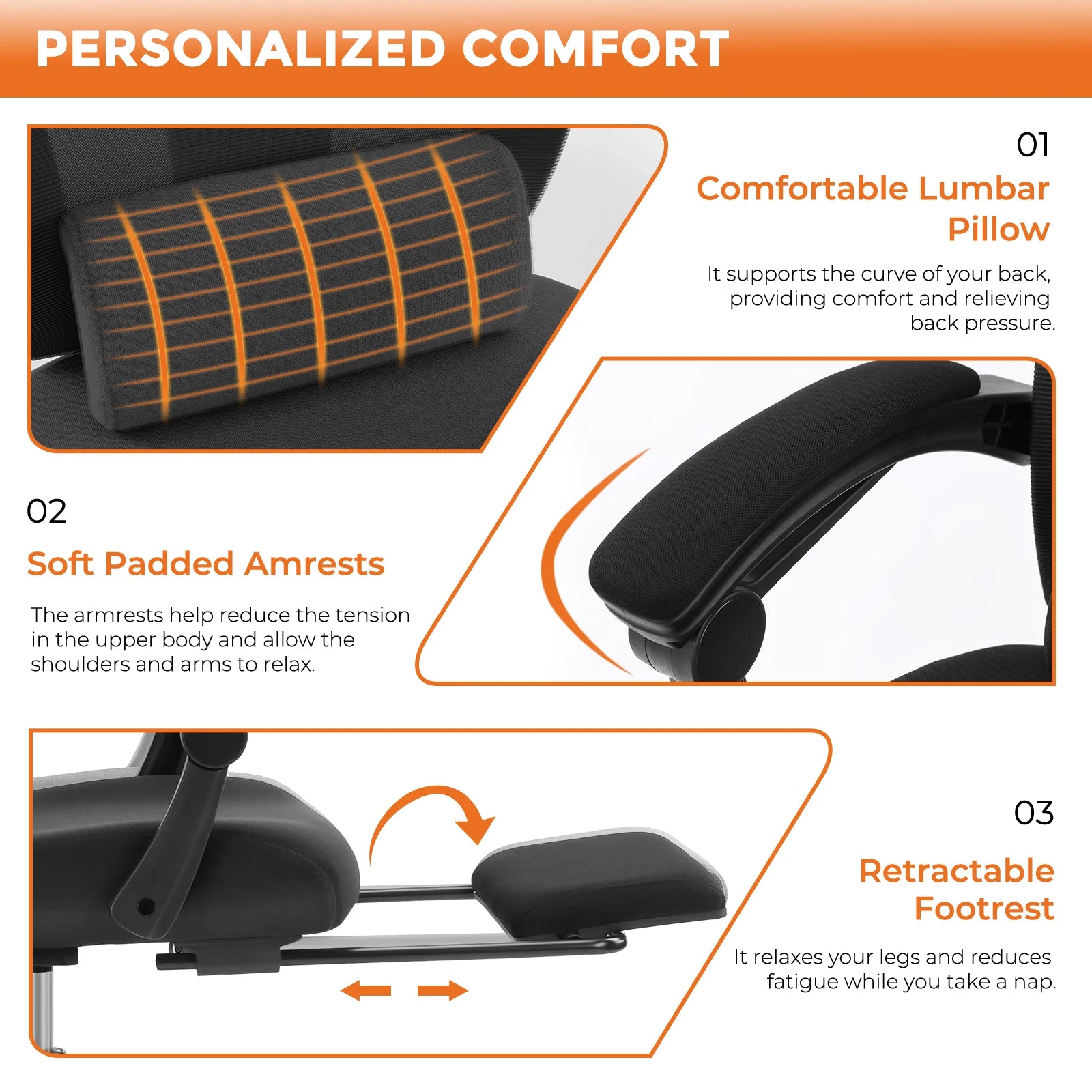 High Back Ergonomic Reclining Gaming Office Chair