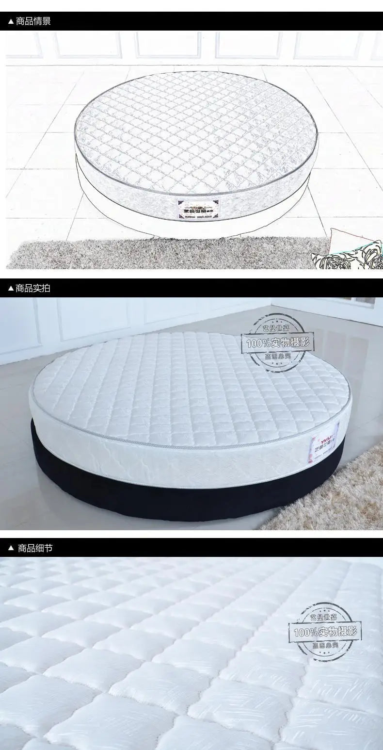 Round natural coconut palm mattress