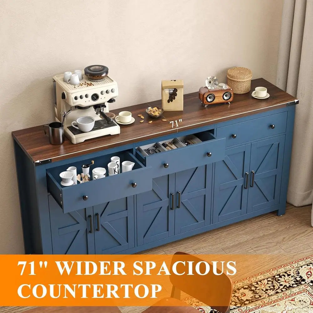 Large Sideboard Buffet Cabinet with Storage,