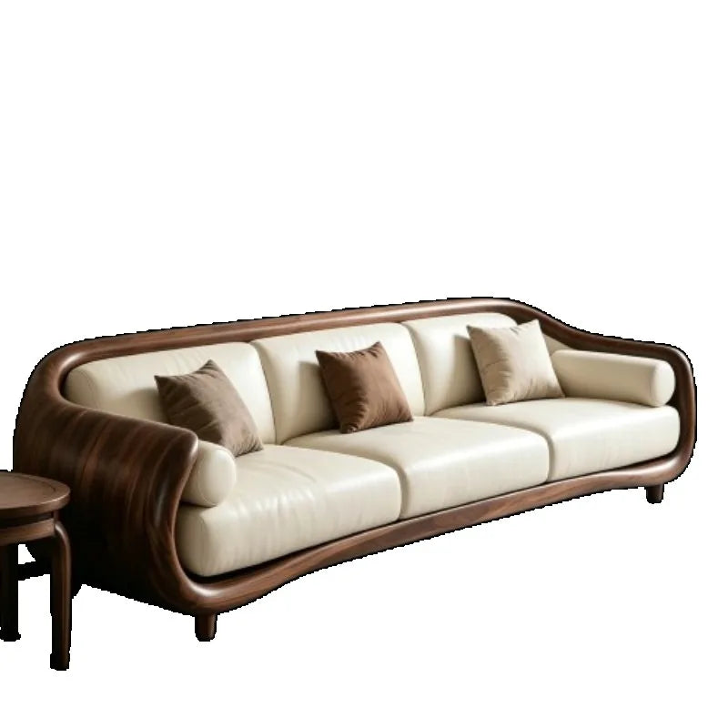 New Chinese Style Solid Wood Living Room Sofas