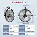 Large Wall Mount Fan 6 Speed Electric Fan Ventilation