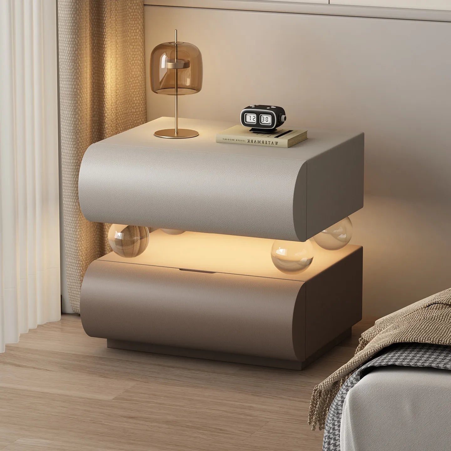 Trendy Small Simple Corner Bedside Table