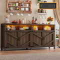 Wooden Buffet Sideboard Cabinet With Storage Doors,