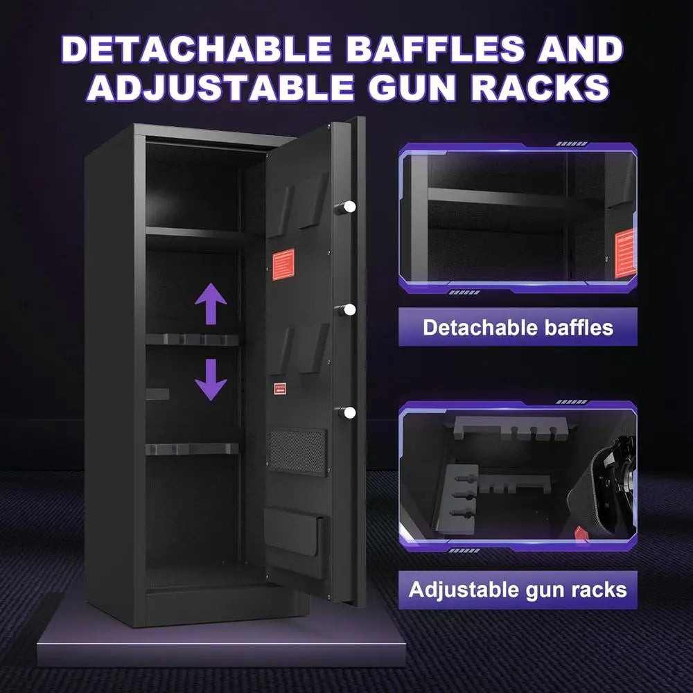 8-10 Gun Safe Cabinet for Rifles Pistols Shotguns