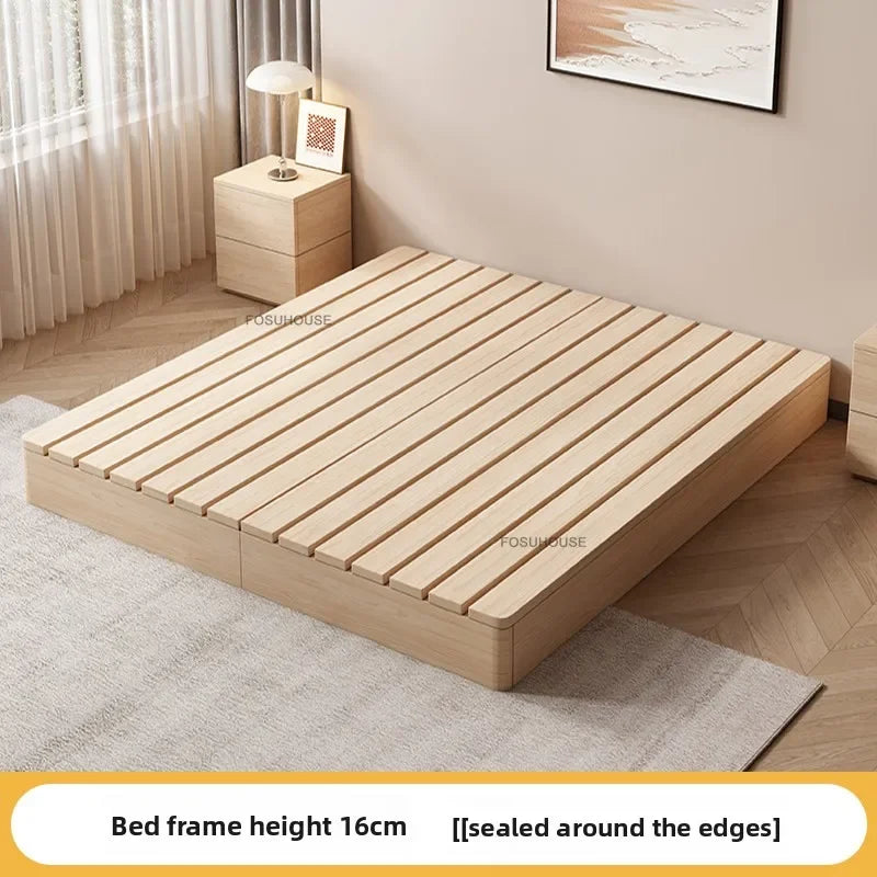 Tatami Solid Wood Japanese Queen Double Bed Frame